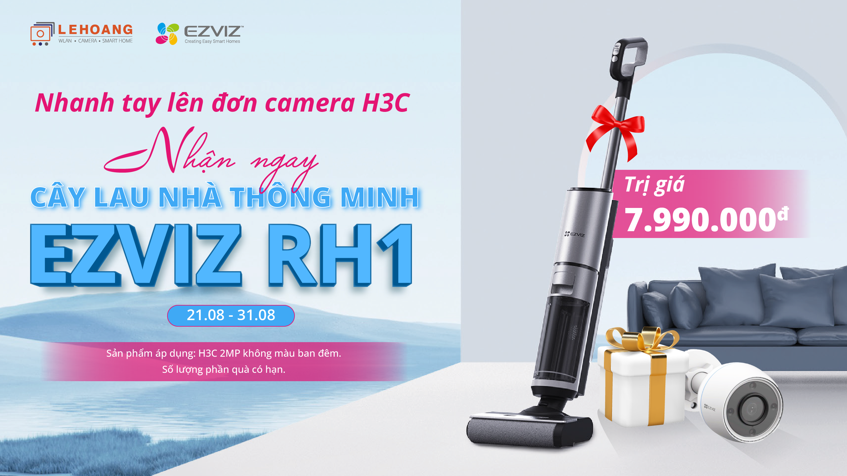 nhan-ngay-cay-lau-nha-thong-minh-ezviz-rh1-khi-mua-camera-h3c-le-hoang-cctv