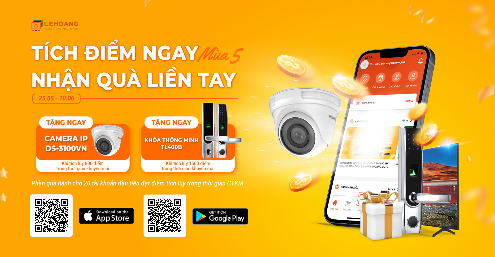 khuyen-mai-app-tang-camera-ip-d3100vn-smart-lock-tl400b-zkteco