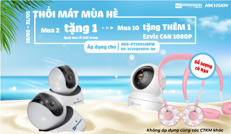 chuong trinh khuyen mai camera ip robot wifi hikvision hdparagon - lehoangcctv